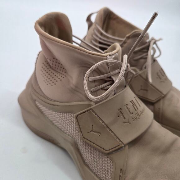 PUMA Fenty x Trainer Hi Sesame - Size 6 Womens Athletic High Top Sneaker Casual - Picture 2 of 7